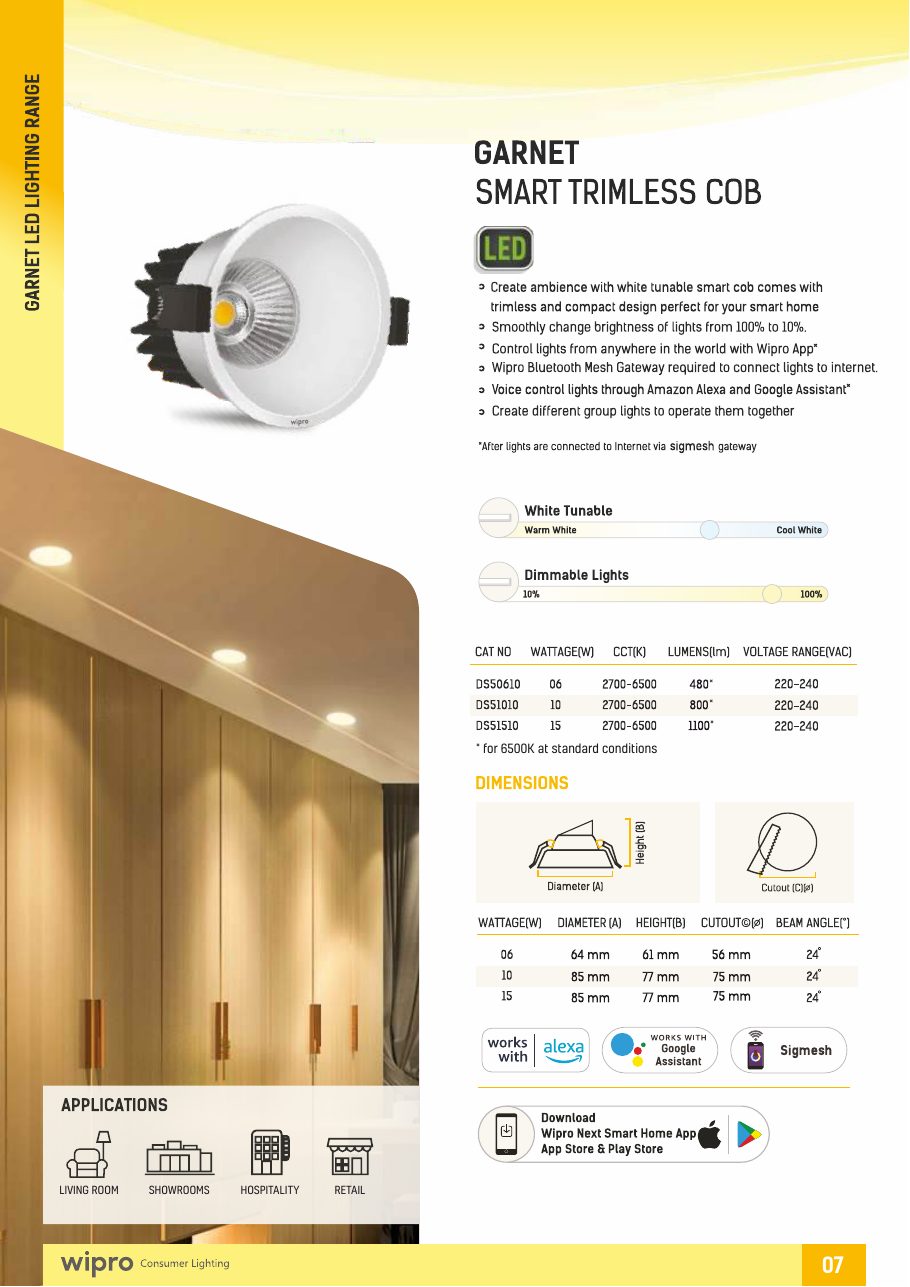 Garnet Smart Trimless COB