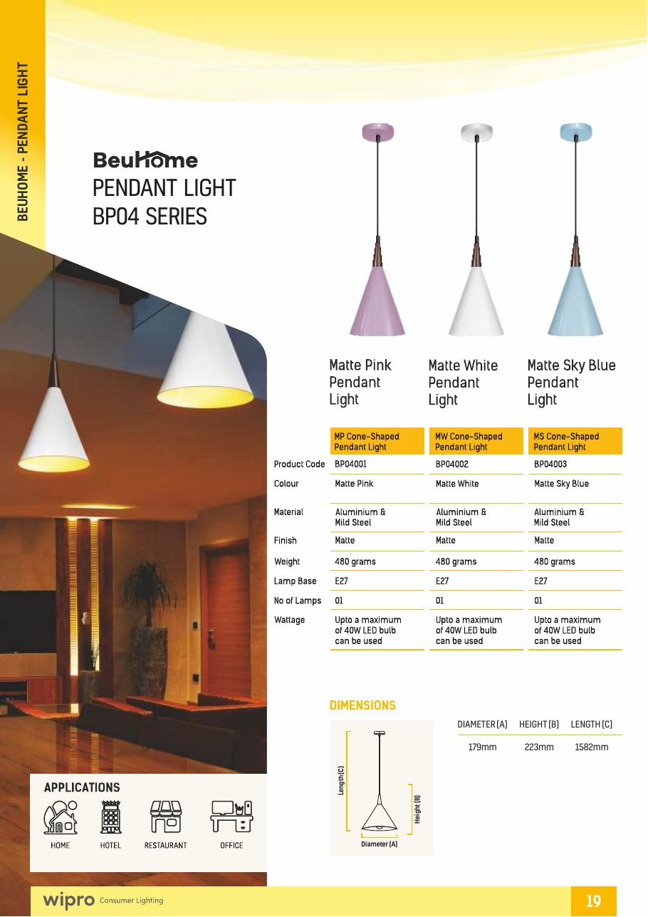 BeuHome Pendant — BP04 Cone